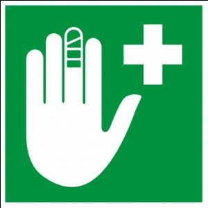 Наклейка (знак) \&quot;Пункт перевязки\&quot; 100ммx100мм
