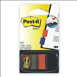 Indeksi 3M Post-it 680-1 sarkani 25x43mm/50l.