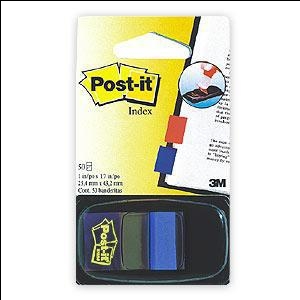 Indeksi 3M Post-it 680-2 zili 25x43mm/50l. Indeksi 3M Post-it 680-2 zili 25x43mm/50l.