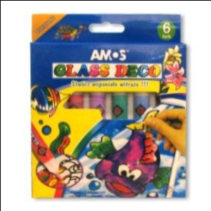 Витражные краски AMOS 6 цветов