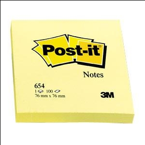 Līmlapiņas 3M Post-it 76x76mm/100l. dzeltenas