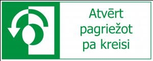 Uzlīme &amp;quot;Atvērt pagriežot&amp;quot;(pa kreisi) 80x200mm