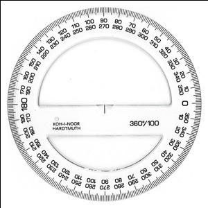 Транспортир KOH-I-NOOR 360*/100мм