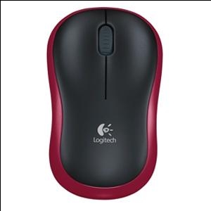 Мышь оптическая, беспроводная m185, черный/красный Logitech