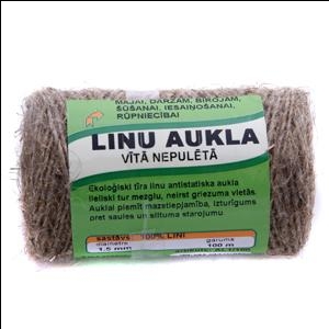 Vītā aukla linu 2.5mm x 100g. nepulētā,  Tangente LV