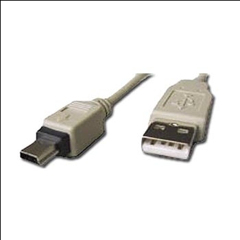 Kabelis USB A/M - Mini USB5P/M  retract.