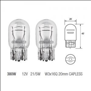 Auto spuldze W21/5W 12V 2B03 W3x16q halogēna TESLA