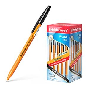 Шариковая ручка R-301 Orange Stick, ErichKrause, чёрная