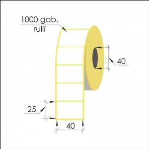 Termo uzlīmes 40x25mm 1000uzl/rul.