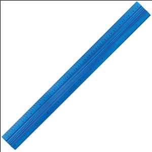 Lineāls 30cm aluminija zila
