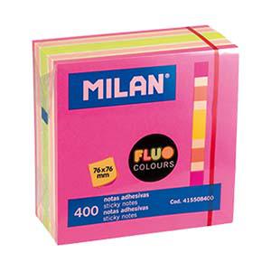 Līmlapiņas 76x76mm, 400 lap. 4 neona krāsas Milan Līmlapiņas 76x76mm, 400 lap. 4 neona krāsas Milan