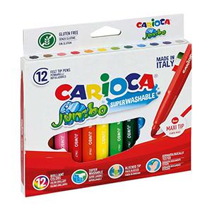 Фломастеры 12 цветов, Jumbo, Carioca, UNIVERSAL Фломастеры 12 цветов, Jumbo, Carioca, UNIVERSAL