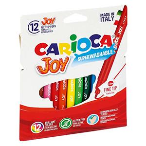 Фломастеры 12 цветов, Carioca Joy, моющийся UNIVERSAL