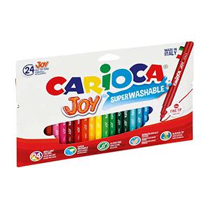 Фломастеры 24 цветов, Carioca Joy, моющийся UNIVERSAL Фломастеры 24 цветов, Carioca Joy, моющийся UNIVERSAL