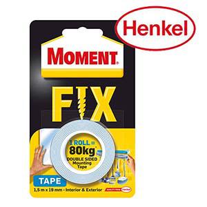 Abpusējā montāžas līmlente Moment FIX TAPE 19mmx1.5m Abpusējā montāžas līmlente Moment FIX TAPE 19mmx1.5m
