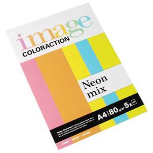 Бумага цветная IMAGE C. NEON Mix A4/80г/м2, 5 цветов x10 листов Бумага цветная IMAGE C. NEON Mix A4/80г/м2, 5 цветов x10 листов