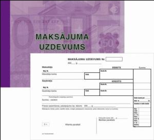 Maksājuma uzdevums A5 3-slāņu 25 kompl.