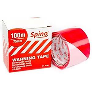Brīdinājuma lente (bez līmes) 100m x 70mm sarkana-balta Brīdinājuma lente (bez līmes) 100m x 70mm sarkana-balta