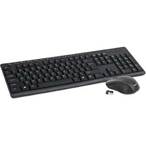 Tastatūra ar peli bezvada OKM071B ENG melna Omega
