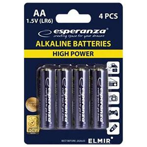 Baterijas AA LR6 1.5V Alkaline Esperanza cena par 4gab.