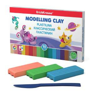 Пластилин классический 18 цветов 270 г. Monster, ErichKrause