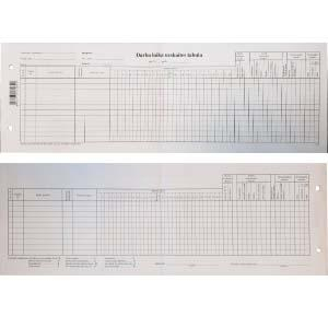 Darba laika uzskaites tabula 1/2 A3,  10 loksnes