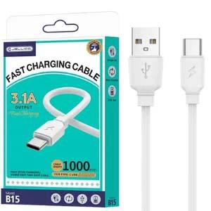 Кабель USB-USB-C 1м. 3.1А Белый Jellico