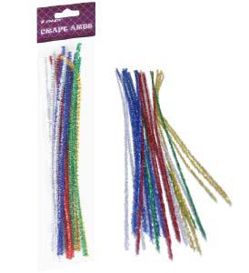 Pūkainas stieples 30 cm metalic asorti 25 gab.Fandy Pūkainas stieples 30 cm metalic asorti 25 gab.Fandy