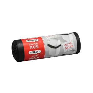 Maisi atkritumu 55L, 20gab. 12mikr. 60x75cm, melni, HDPE Maisi atkritumu 55L, 20gab. 12mikr. 60x75cm, melni, HDPE