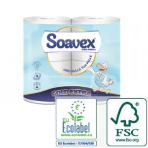Tualetes papīrs SOAVEX Gold Extra,  3 slāņi,  42m,  4 ruļļi