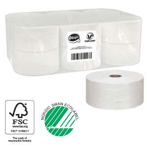 Tualetes papīrs Mini Jumbo 150m,  2 slāņi,  Cleanline