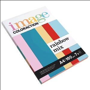 Krāsains papīrs IMAGE C. Rainbow Mix A4 160g/m2, 7x10 lapas Krāsains papīrs IMAGE C. Rainbow Mix A4 160g/m2, 7x10 lapas