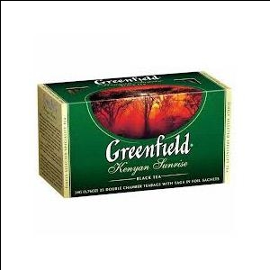 GREENFIELD Kenyan Sunrice melnā tēja 25x2g