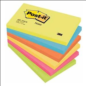Līmlapiņas 76x127mm/100lap.ENERGETIC Post-it 3M
