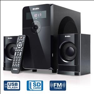 Колонки с сабвуфером MS-2000 2.1 черные SVEN